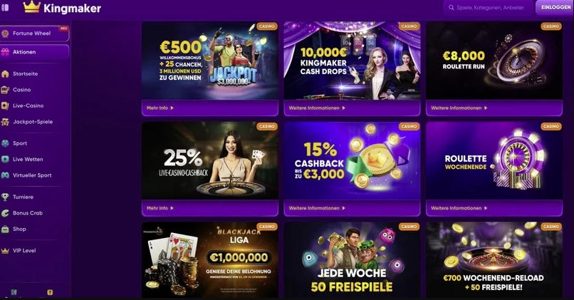 Kingmaker Casino Bonus